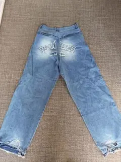 ライトブルー ワイドフィットデニム