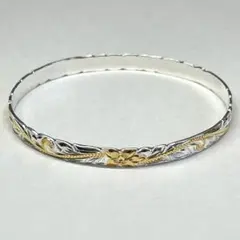 【H】希少✨シルバー　925　ハワイアンジュエリー　ブレスレット　11g