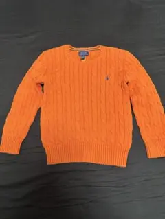 Polo Ralph Lauren オレンジ ケーブルニットセーター サイズ6