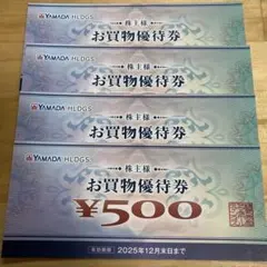 YAMADA HLDGS. お買物優待券 ¥500 4枚