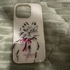 kate spade 猫　ウィスカーズ　iPhone 15Pro ケース