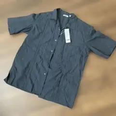 新品　タグ付き　UNIQLO U キューバシャツ　XL ダークグレー