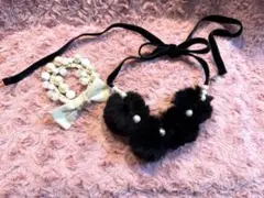 トゥービーシック　パールファーチョーカーネックレス＆小物セット