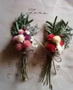 ①　プチブーケ　２点　ドライフラワー　simple