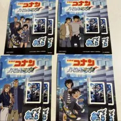 名探偵コナンスマホステッカー コンプリート全4種2セット セブンイレブン