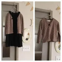 zaragirl リボン柄カーディガン118cm