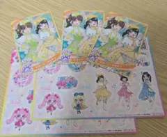ひみつのアイプリ　わかな　クローバーメロディ3枚、ちゅ～ぶステッカー２枚付き