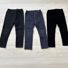 ユニクロレギンス 3点セット 黒 濃紺 ダークグレー100