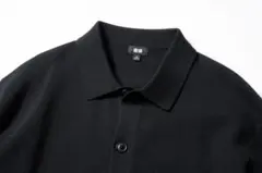 ユニクロ ミラノリブシャツカーディガン 黒 XL