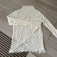 アイボリー 長袖 トップス 透け感