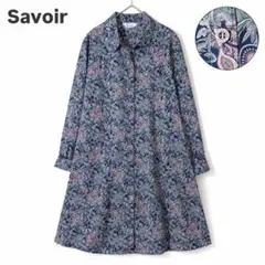 Savoir リバティプリント L チュニック ブラウス ペイズリー 綿100"のサムネイル