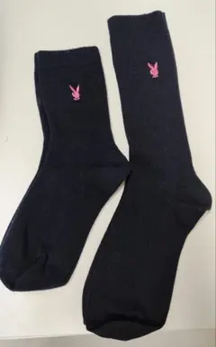 ネイビーソックス　短め&長め　二足セット　サイズ23から24センチ