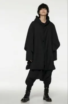Ground Y フード付きロングコート 黒 STAFF STYLING｜THE SHOP YOHJI YAMAMOTO