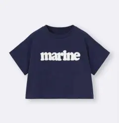 GIRLSグラフィックT(アップリケ)ネイビー150センチ