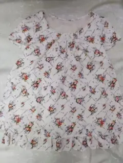 ペイトンプレイス　花柄チュニックブラウス　アイボリー