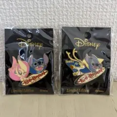 ディズニー オークション リロ＆スティッチ クリスマス ピンバッジ 未