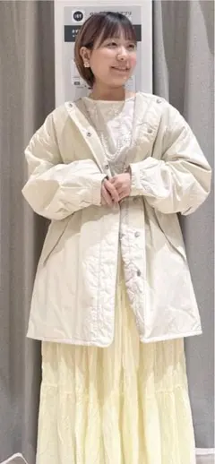 studio clip リバーシブルノーカラーコート(プチフリー)新品