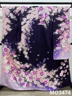 振袖 桐屋 翠山工房 絞り加工 辻ヶ花 銀通し 身丈176cm MO2541 - メルカリ