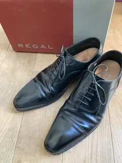 REGAL ブラック レザー ドレスシューズ