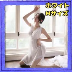 118 ベビードール ショーツ2点セット セクシー ランジェリー レース 白　M