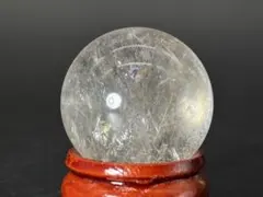 天然石　プラチナルチルクオーツスフィア 虹入り