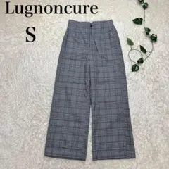 Lugnoncure ルノンキュール カジュアルパンツ グレー チェック柄 S