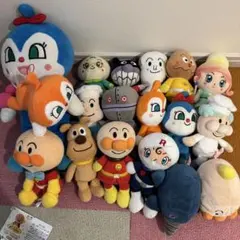 【大量】アンパンマン ぬいぐるみ まとめ売り 18体 使用感・汚れあり セット