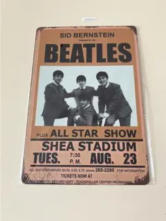 THE BEATLES Shea Stadium ブリキ看板 インテリア