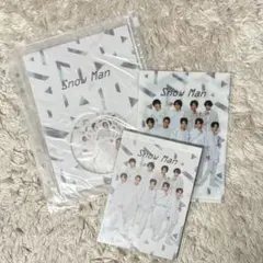 SnowMan フレークシール ミニクリアファイル メモ帳