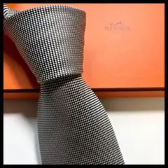 極美品꧂ エルメス ネクタイ サントノーレ 無地 ソリッド ビジネス