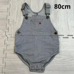 POLO baby オーバーオール 80 ヒッコリー ロンパース デニム