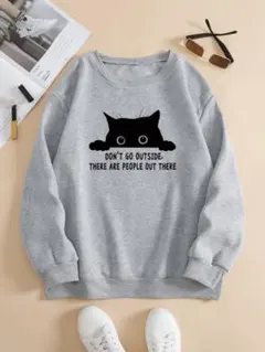 猫柄トレーナー