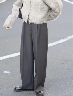 ジャーナルスタンダード　ウールライクストレッチスラックス　38サイズ　グレー