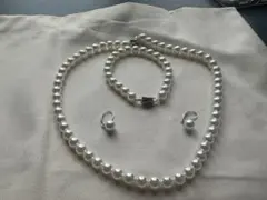 パール ネックレス ブレスレット イヤリング セット