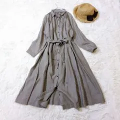 美品✨ ツルバイマリコオイカワ カシュクールワンピース リネン100