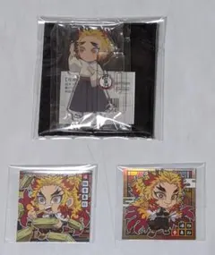 『鬼滅の刃』煉獄杏寿郎(ステッカー)２枚・煉獄千寿郎(繋がるアクリルスタンド)