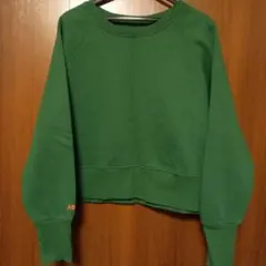 【ABYS】ロゴ刺繍裏起毛ショート丈トレーナー