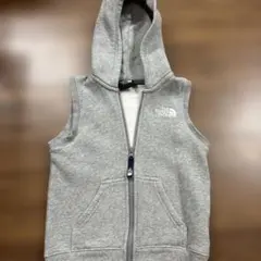 【110cm】THE NORTH FACE フード付きパーカー グレー　裏起毛