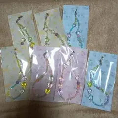 1ハンドメイド ビーズチャーム 7個セット