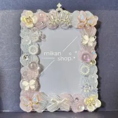 トレカケース　硬質ケース　ホイップデコ　リボン　王冠　花　さくら　ピンク　クリア