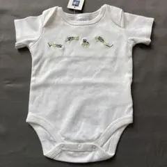 baby GAP カエル刺繍 ホワイトボディスーツ　3-6M