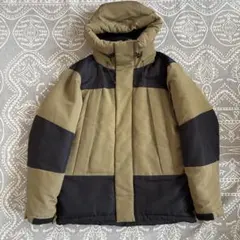 ダウンジャケット　黒茶　フード付きL 状態良