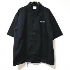 BROWNY VINTAGE M 半袖コーチシャツ 黒 ロゴ ドローコード付のサムネイル