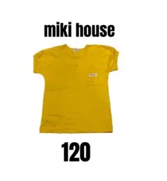 【ミキハウス】美品　半袖Tシャツ　ロゴ　レトロ　シンプル　キッズ　120