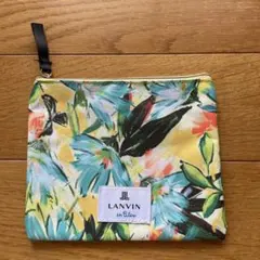 LANVIN 花柄ポーチ 約15.6cm x 13cmのサムネイル