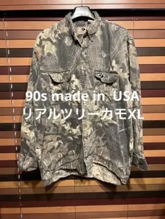 90s/リアルツリーカモ/USA製/長袖シャツ/コットン100/XL