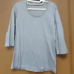 美品エクストラファインコットンレディースTシャツグレーXL