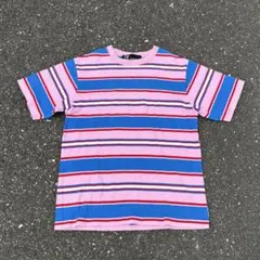 00s y2k FAT エフエーティー ボーダーTシャツ TITCH ピンクのサムネイル