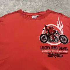 美品 TEDMAN テッドマン レッドデビル プリント 長袖tシャツ ロンTのサムネイル
