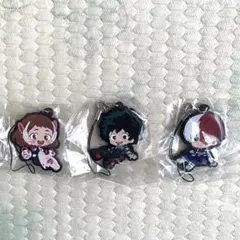 僕のヒーローアカデミア ラバーストラップ 緑谷出久 轟焦凍 麗日お茶子 3点